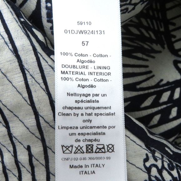 Dior Dior Logo Metal Bucket Hat 57 Navy Gray Cotton Hats 01DJW924 - Picture 9 of 10